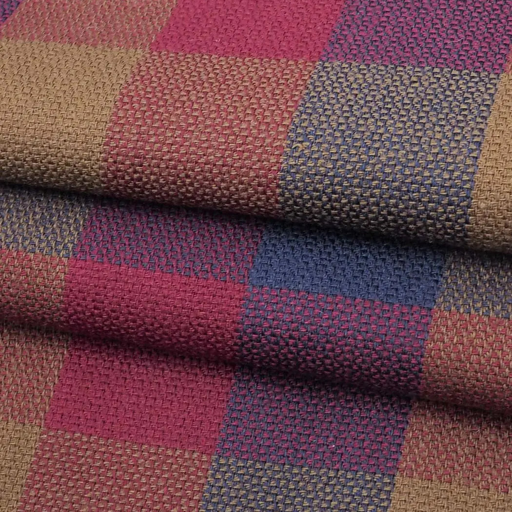 Pure Organic Cotton Mid-Weight Plaid Fabric ( CN12415 with TPU ） - Bastine