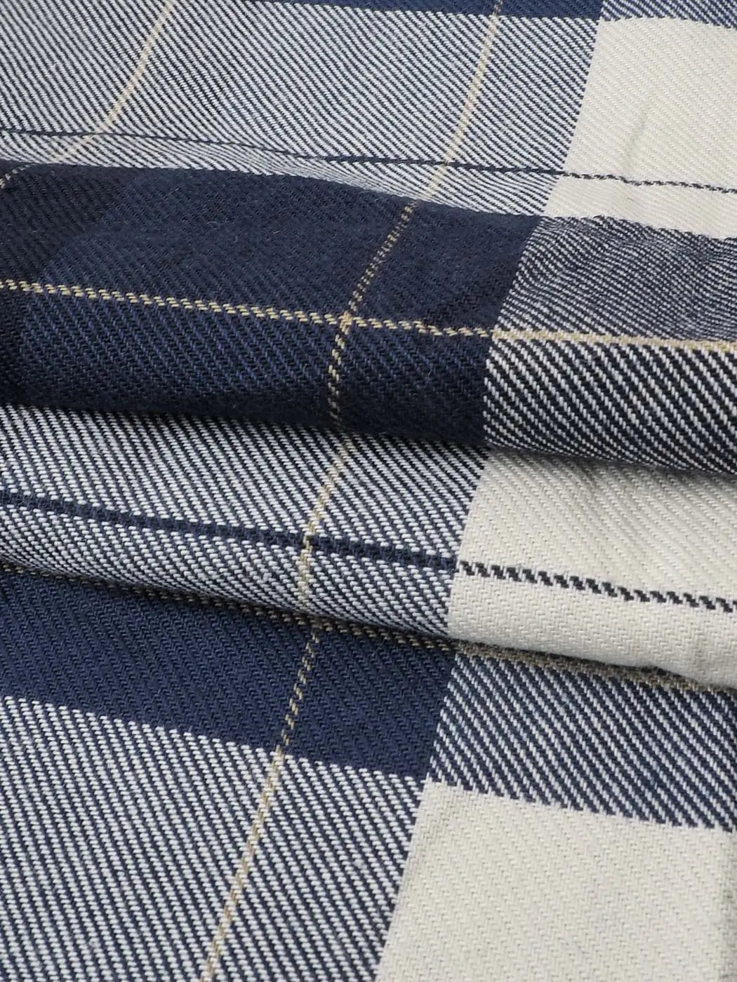 Pure Organic Cotton Twill Plaid Flannel Mid-Weight Fabric ( BC66E107B / BC66E107E / BC66E107M / BC66E107J / BC66E107S / BC66E107U ) - Bastine