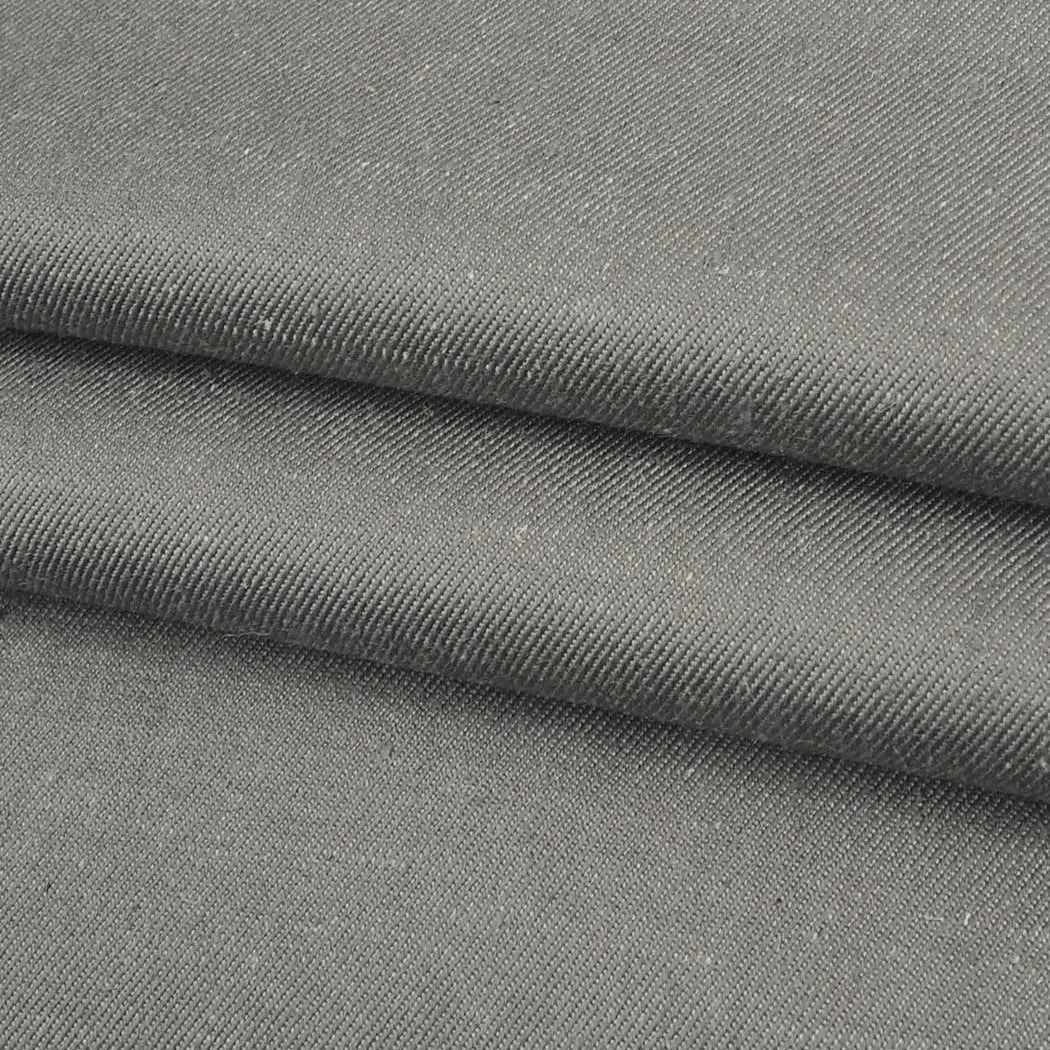 Bastine Recycled Poly & Hemp Mid-Weight Plaid Stretch Twill Fabric ( HP13448 )