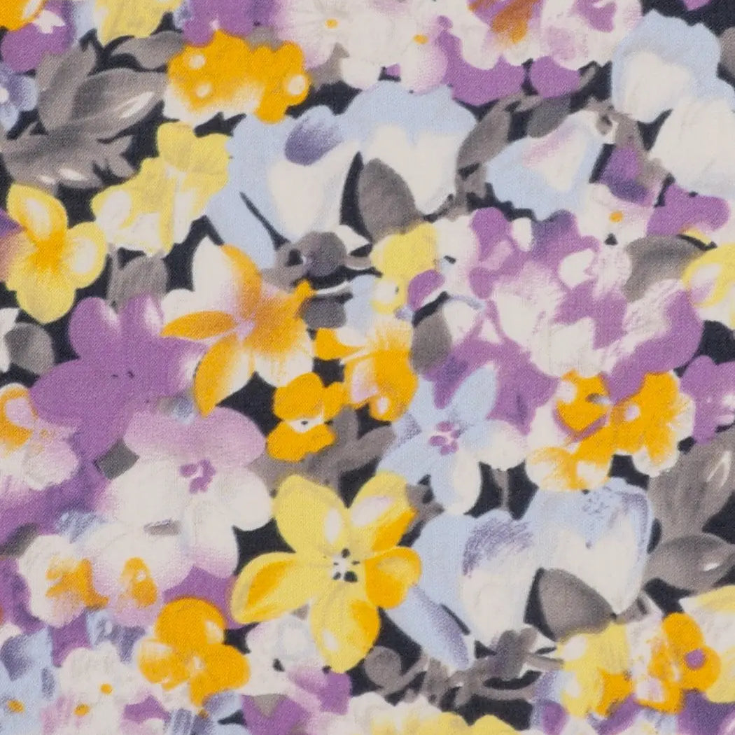 Silk & Organic Cotton Light Weight Printed Fabric ( GS07226 print ) - Bastine
