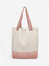 White Pink Recycled Hemp Tote Bag - Bastine