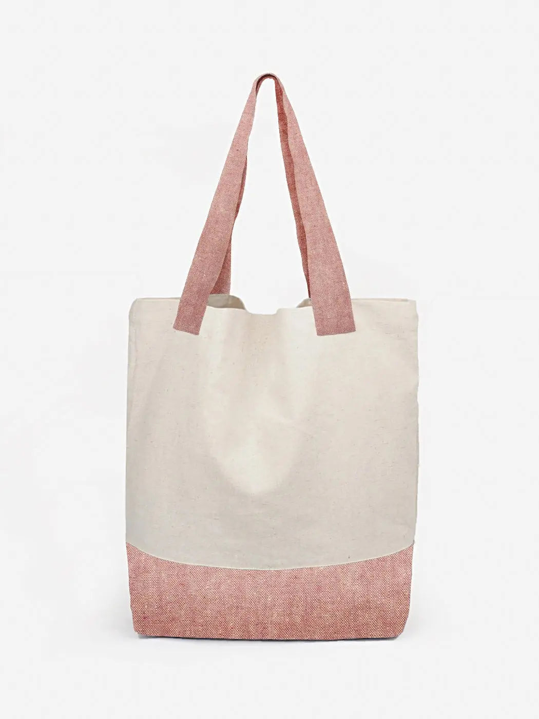 White Pink Recycled Hemp Tote Bag - Bastine