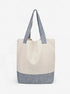 White & Grey Recycled Hemp Tote Bag - Bastine