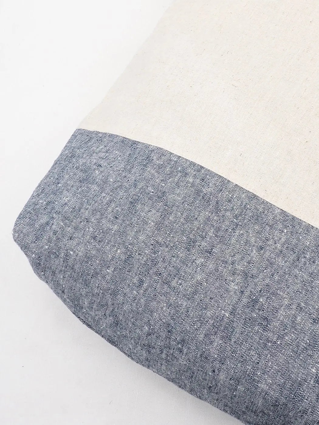 White & Grey Recycled Hemp Tote Bag - Bastine