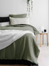 YM Light Luxury Natural Hemp General Sesame Enzyme Water Washing Four Sets Of Bedding Plain Color Cool Quilt Bedclothes Pillowcase - Bastine