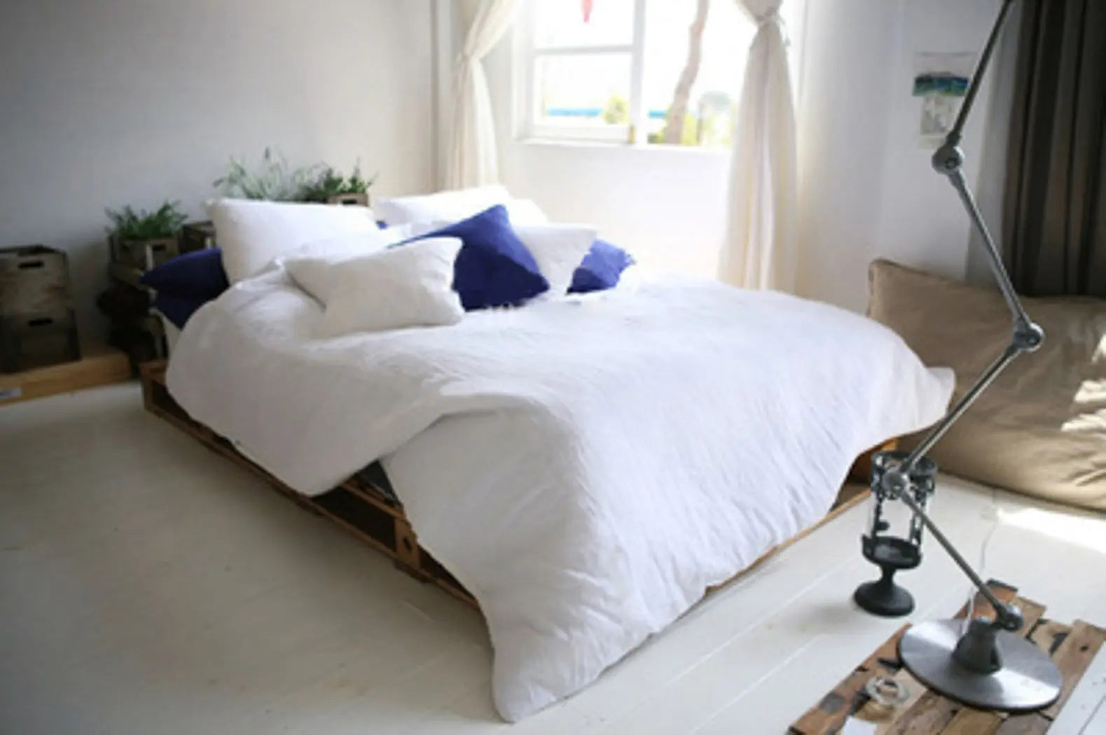 YM Light Luxury Natural Hemp General Sesame Enzyme Water Washing Four Sets Of Bedding Plain Color Cool Quilt Bedclothes Pillowcase - Bastine