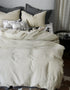 YM Light Luxury Natural Hemp General Sesame Enzyme Water Washing Four Sets Of Bedding Plain Color Cool Quilt Bedclothes Pillowcase - Bastine