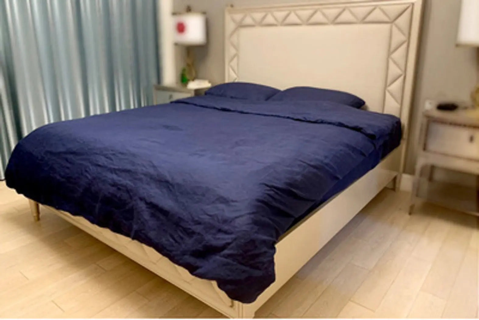 YM Light Luxury Natural Hemp General Sesame Enzyme Water Washing Four Sets Of Bedding Plain Color Cool Quilt Bedclothes Pillowcase - Bastine